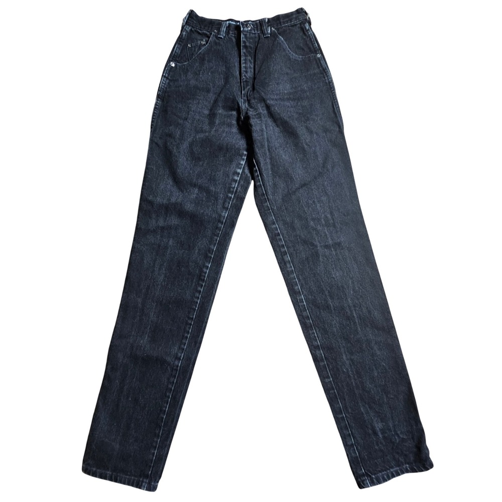 Vintage Wrangler Silver Lake High Rise Mom Jeans Straight Bareback 24 Retro Y2K